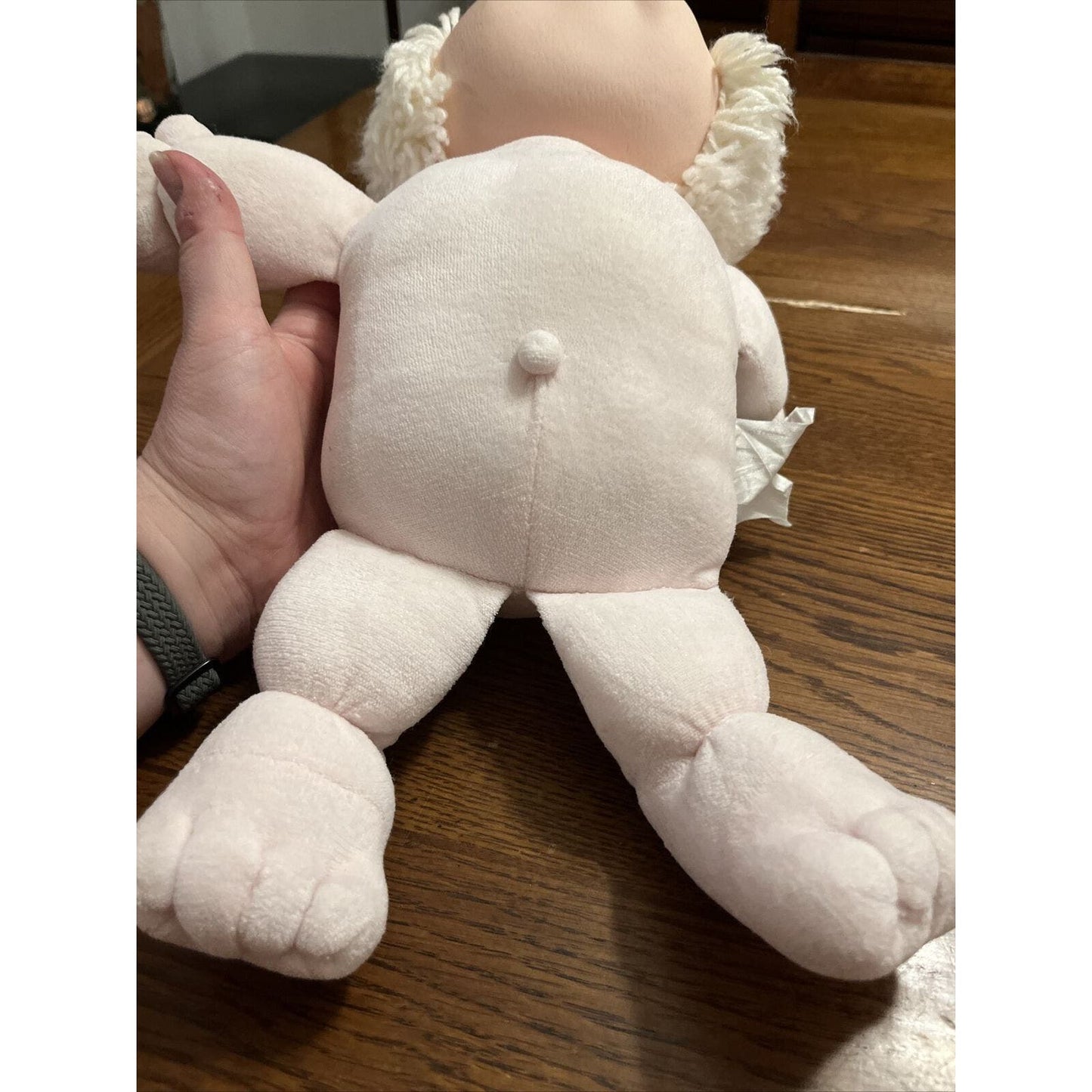1980s Cabbage Patch Kid White Koosas Puppy Dog Pink Body Blue Eyes Daisy Dress