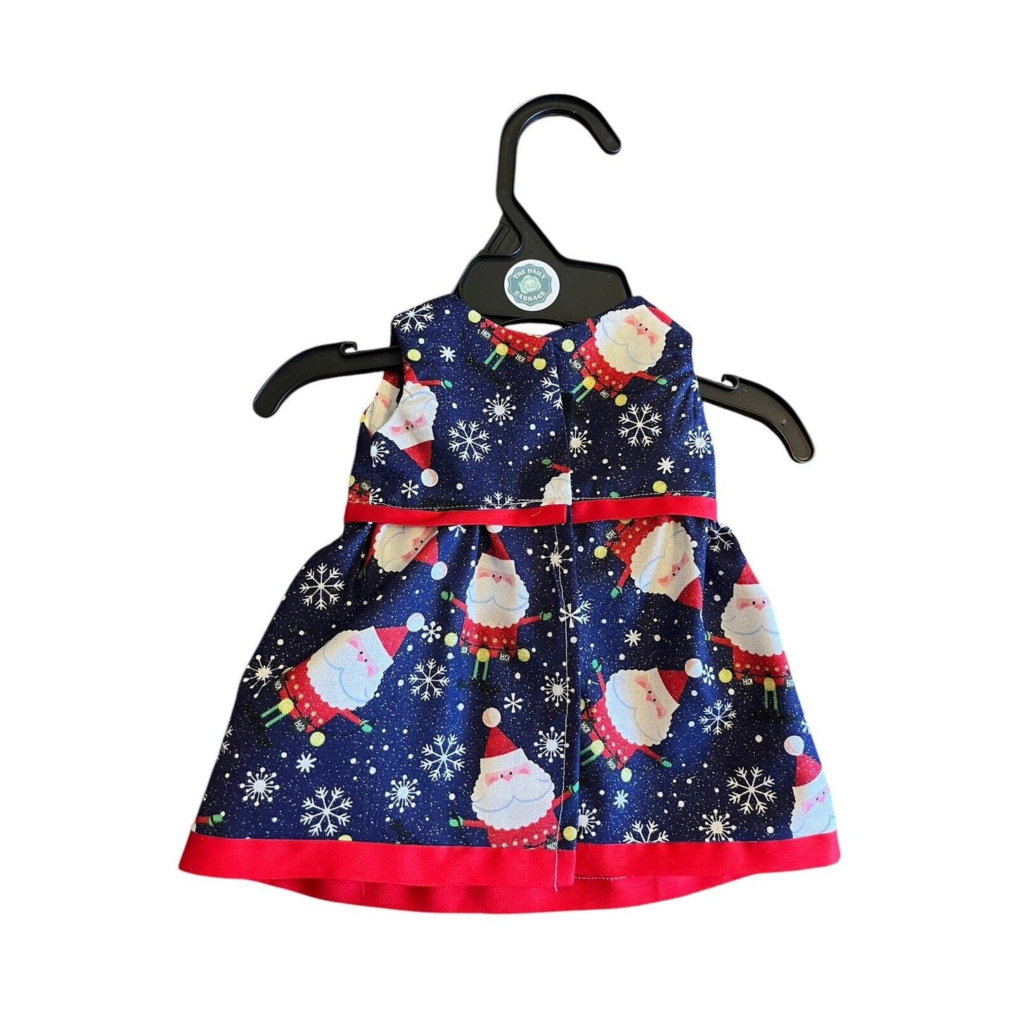 Handmade Dress For Cabbage Patch Kid 16” Doll Santa Christmas Snowflakes Holiday