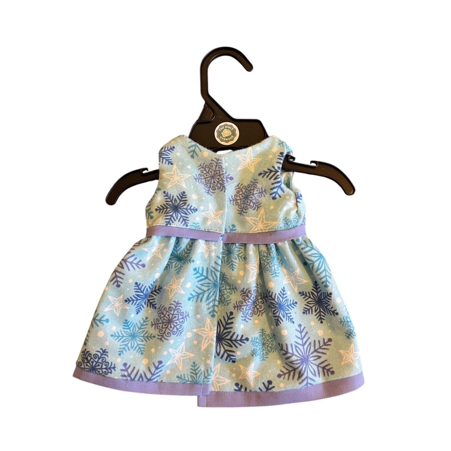 Handmade Dress For Cabbage Patch Kid 16” Doll - Flannel Winter Snowflakes Soft