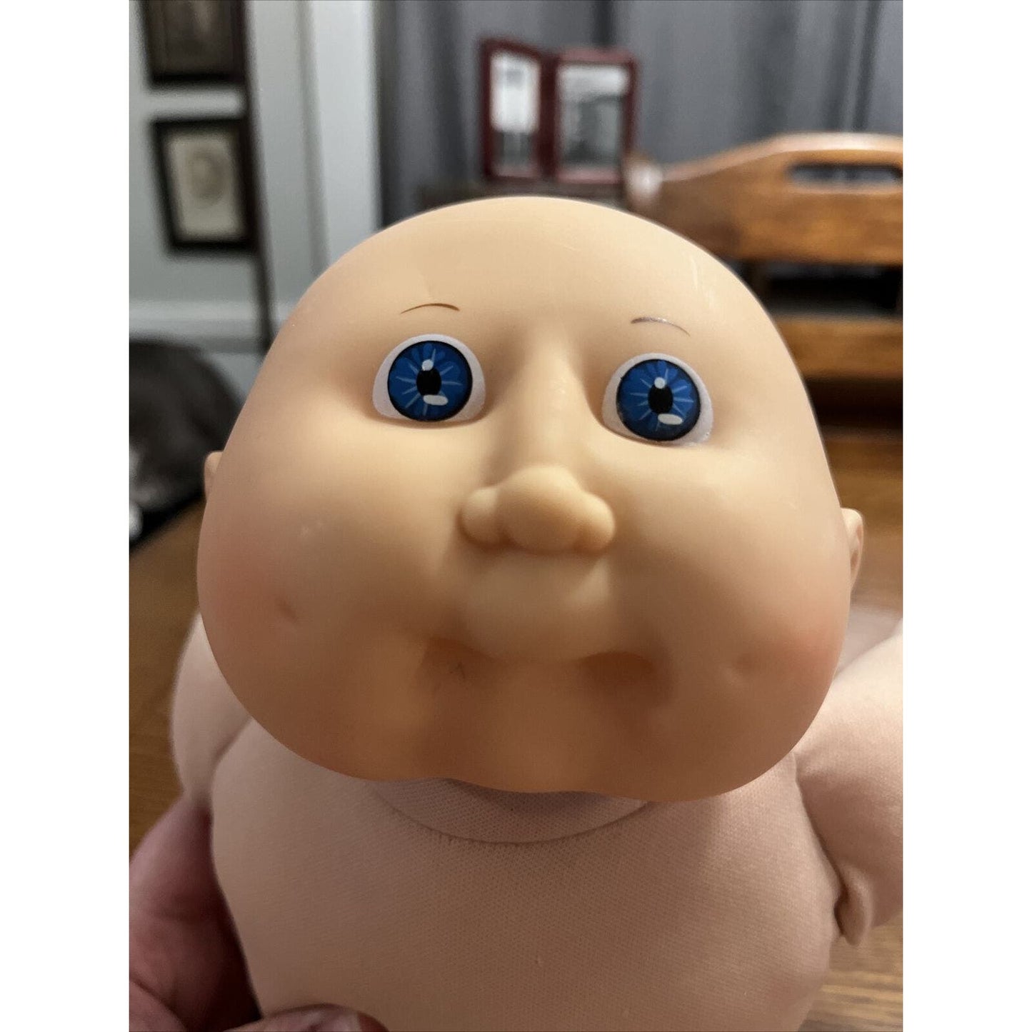1980s Cabbage Patch Kid Bald Blue Eyes Dimples Blush Outer Space Footie Pajamas