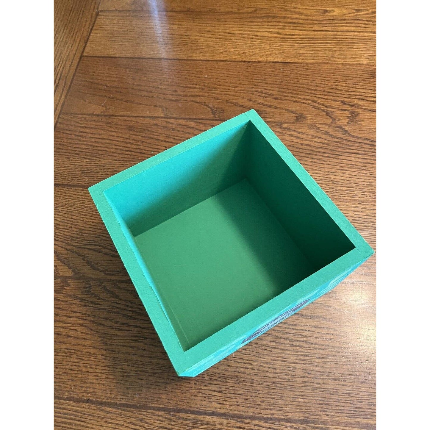 Custom Painted The Daily Cabbage Green Wood Storage Crate Vines Patch Kid