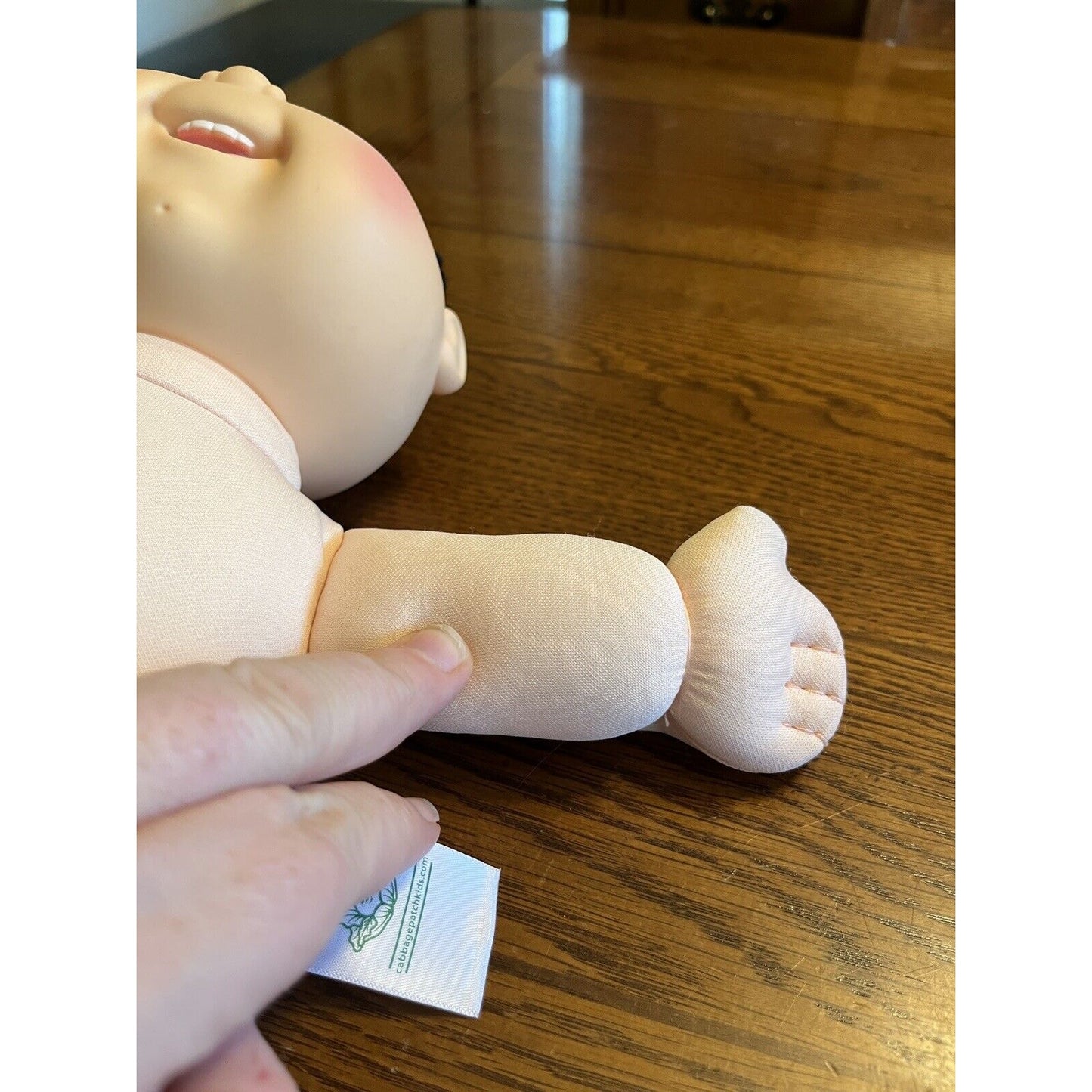 2020 Cabbage Patch Kid Black Curly Hair Blue Eyes Leopard Shirt Headphones