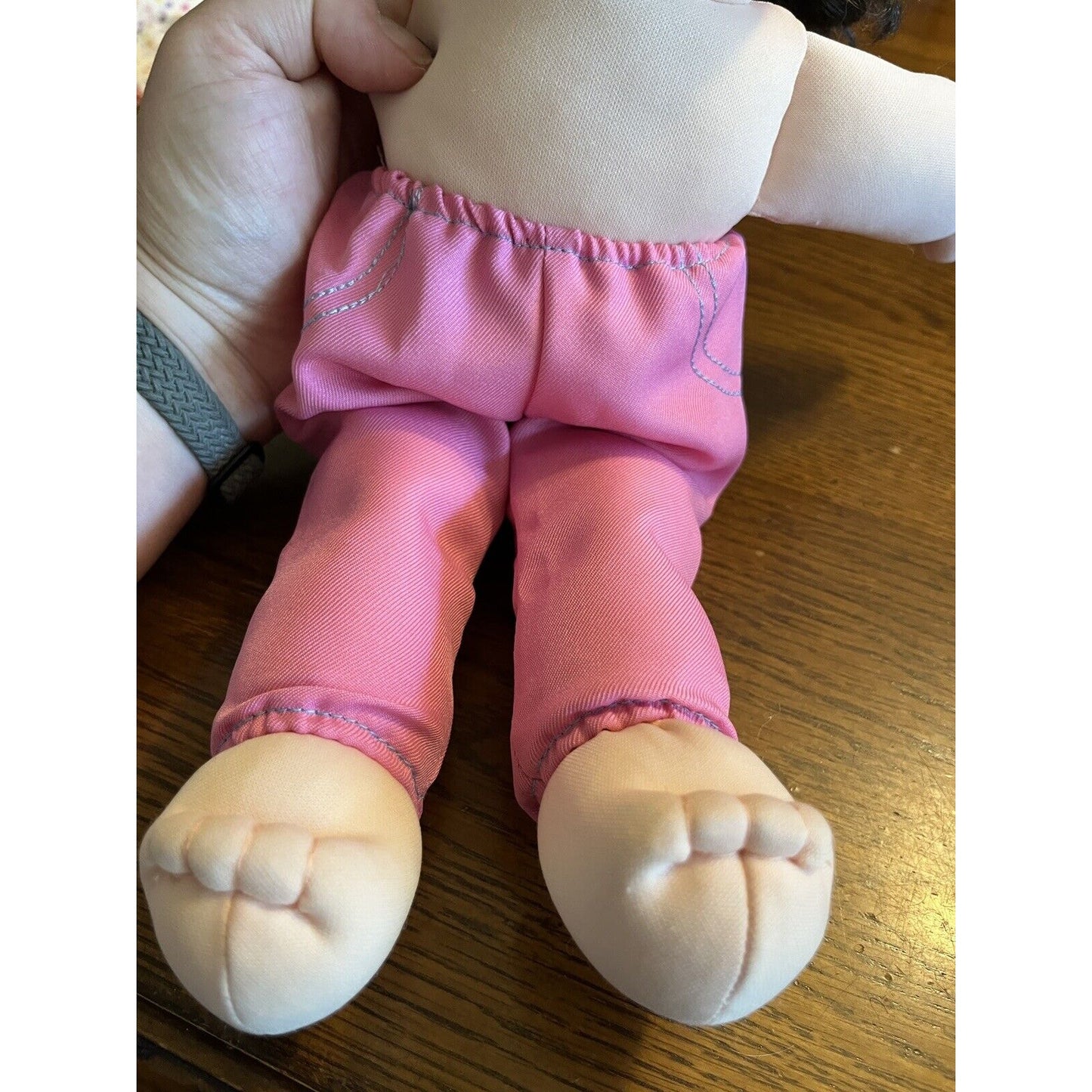 2020 Cabbage Patch Kid Black Curly Hair Blue Eyes Leopard Shirt Headphones