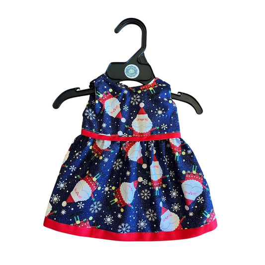 Handmade Dress For Cabbage Patch Kid 16” Doll Santa Christmas Snowflakes Holiday