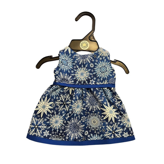 Handmade Dress For Cabbage Patch Kid 16” Doll - Beautiful Blue & White Snowflake