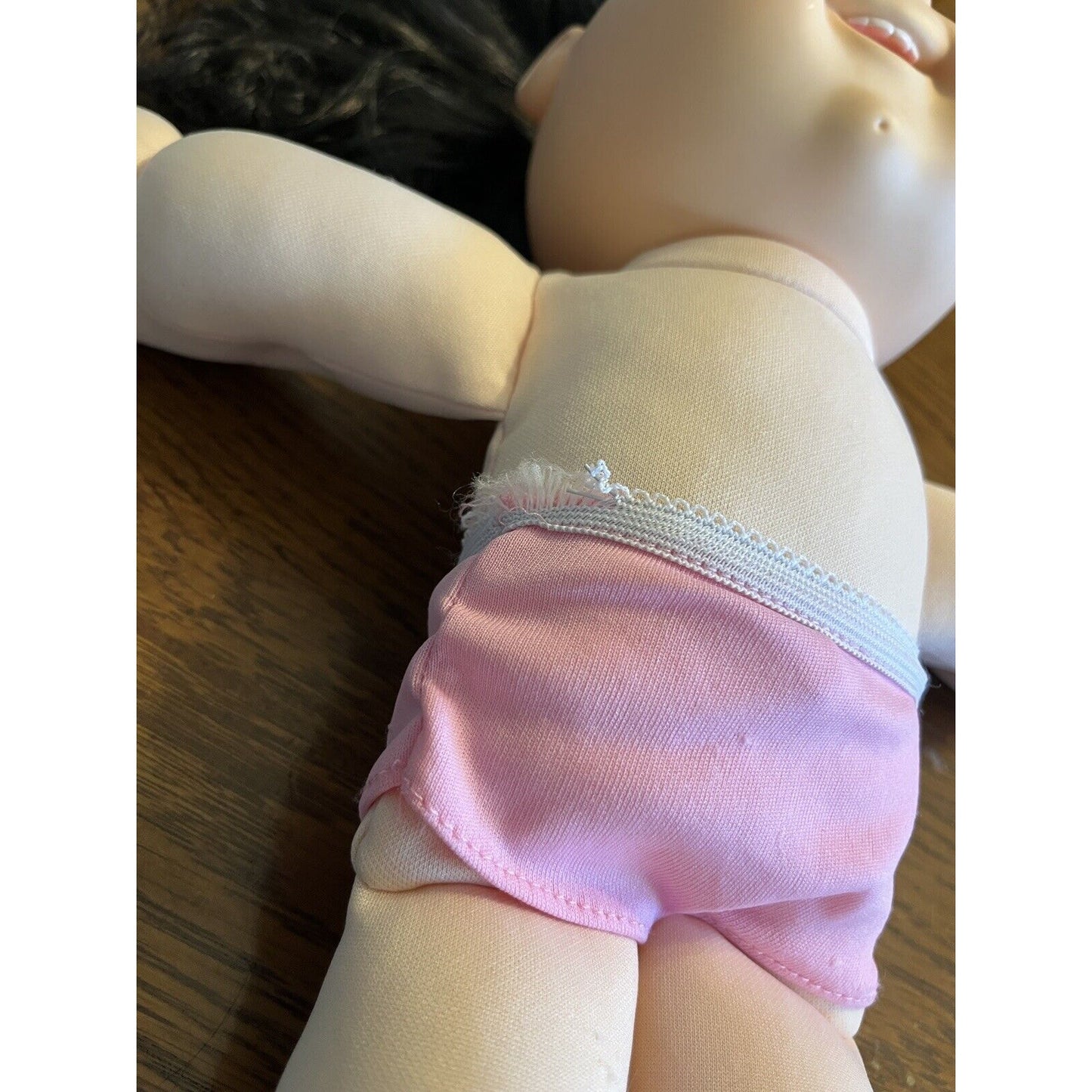 2020 Cabbage Patch Kid Black Curly Hair Blue Eyes Leopard Shirt Headphones