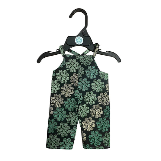 Handmade Overalls For Cabbage Patch Kid 16” Doll St Patrick Gold Green Shamrocks