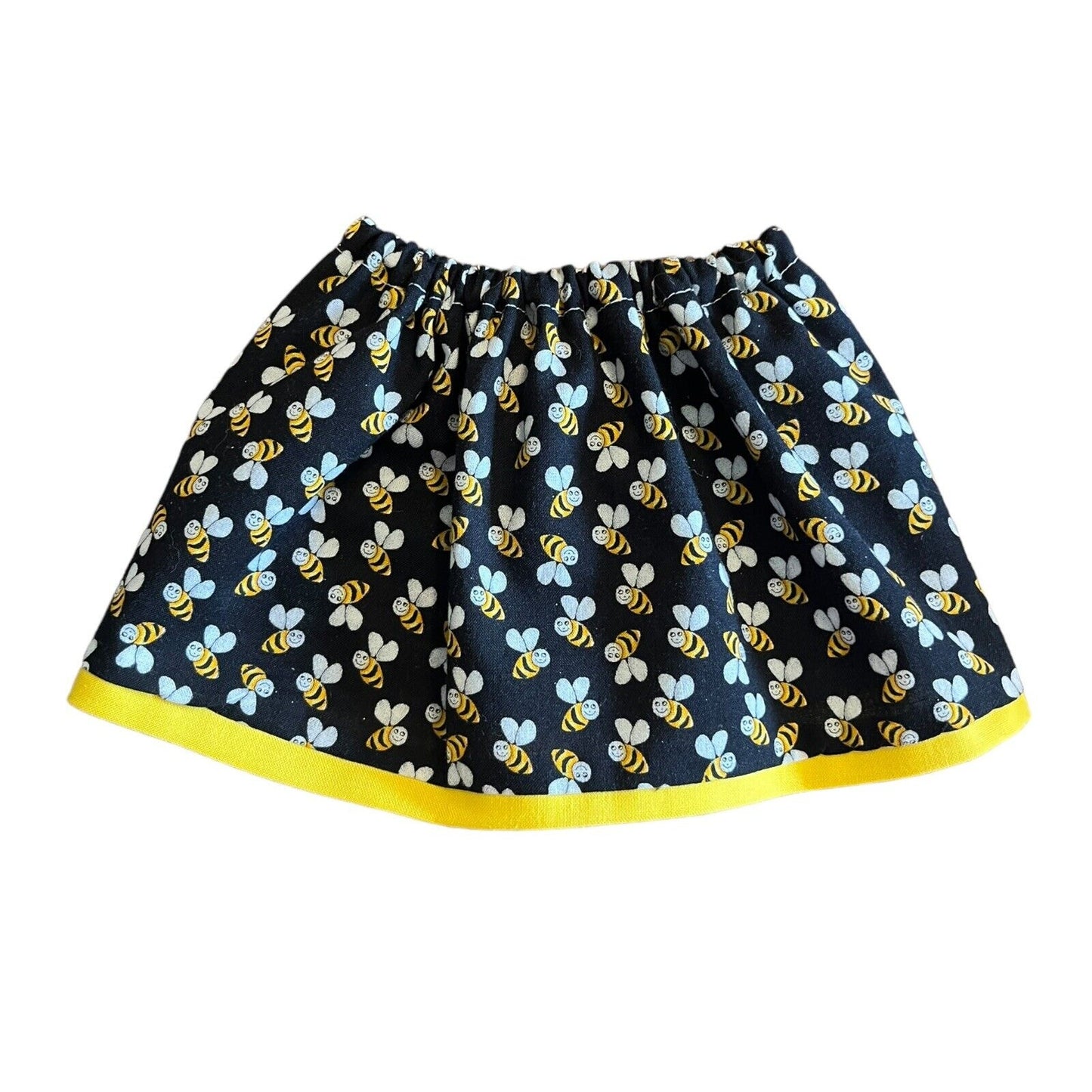 Handmade Skirt For Cabbage Patch Kid 16” Doll Black And Yellow Bumblebees Bee