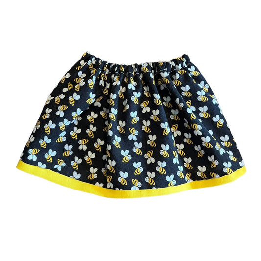 Handmade Skirt For Cabbage Patch Kid 16” Doll Black And Yellow Bumblebees Bee