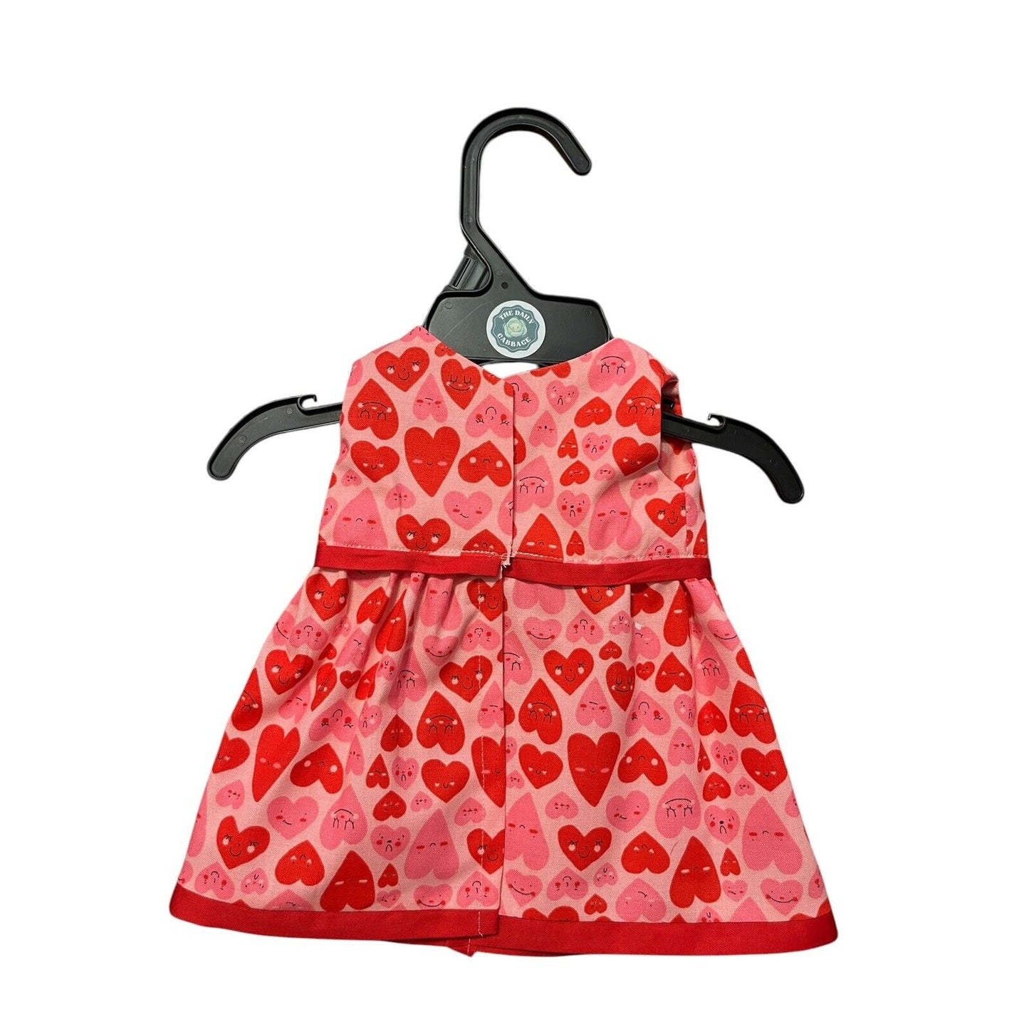 Handmade Dress For Cabbage Patch Kid 16” Doll - Smiling Hearts Happy Valentine