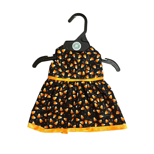 Handmade Dress For Cabbage Patch Kid 16” Doll - Halloween Candy Corn Swirl