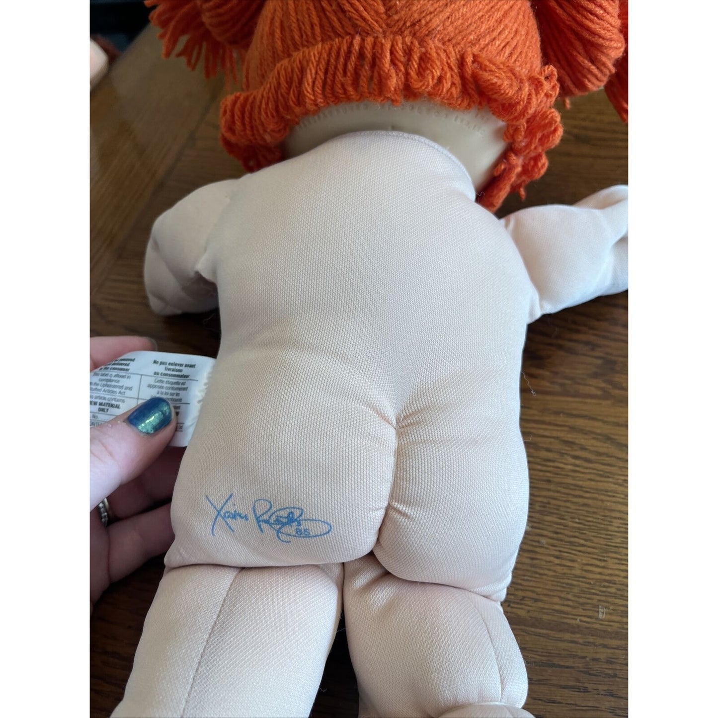 1980s Cabbage Patch Kid Red Pigtails Blue Eyes Paci IC1 Watermelon Overalls Cute