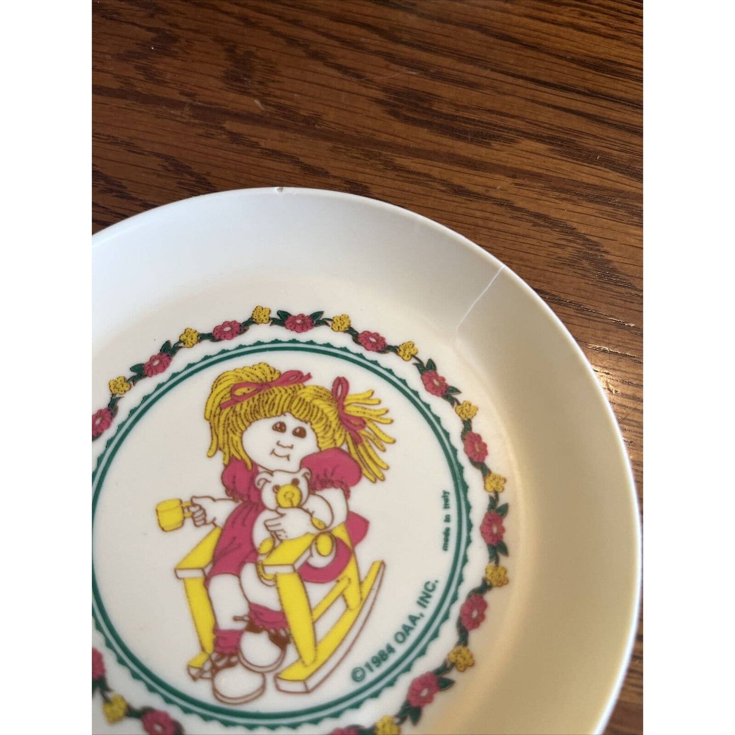 Cabbage Patch Kids Small Plastic Tea Set Plates (4) 1984 For Dolls Or Children