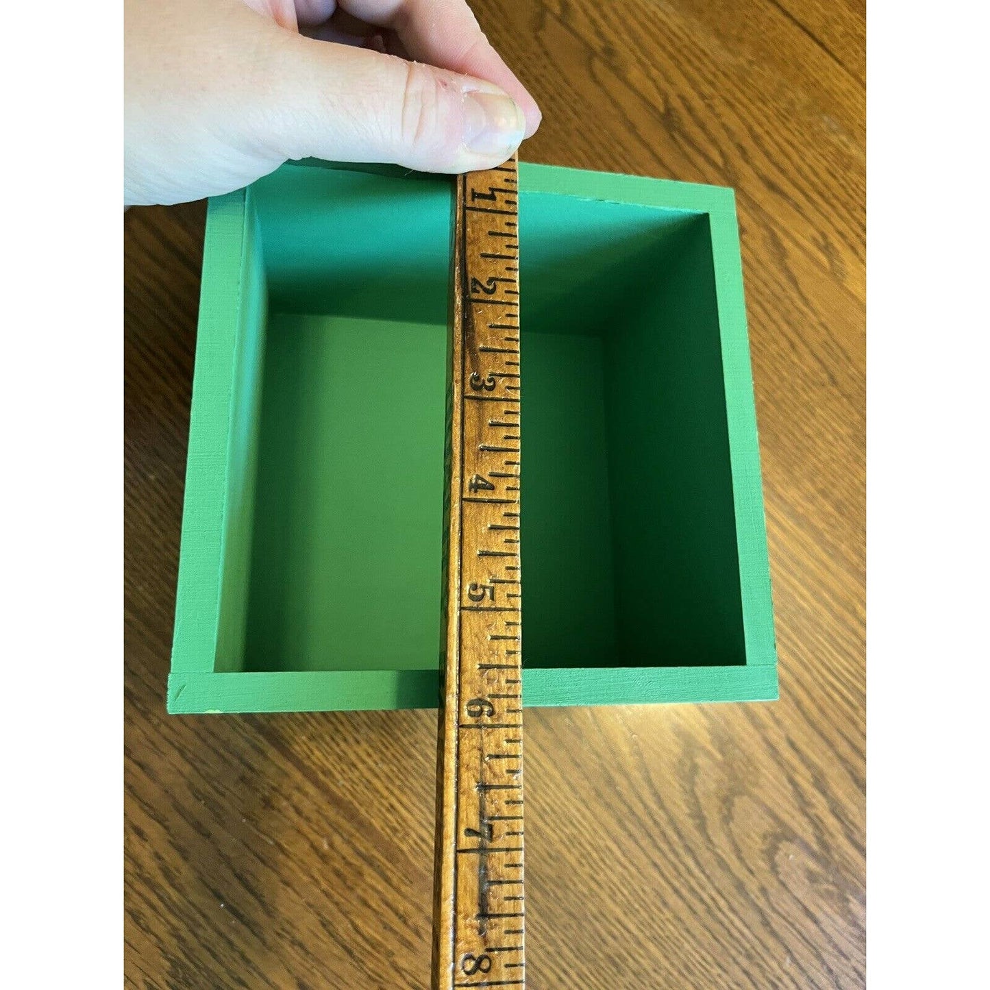 Custom Painted The Daily Cabbage Green Wood Storage Crate Vines Patch Kid