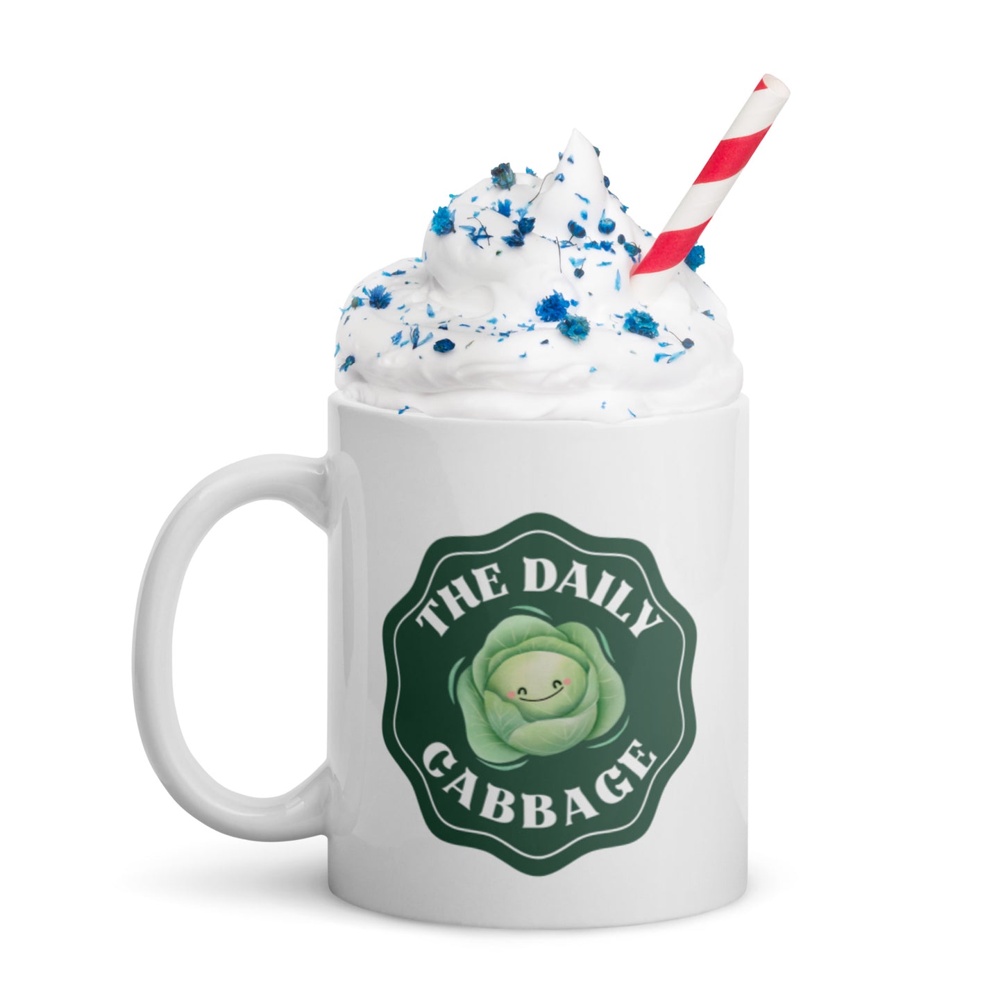 The Daily Cabbage White glossy mug