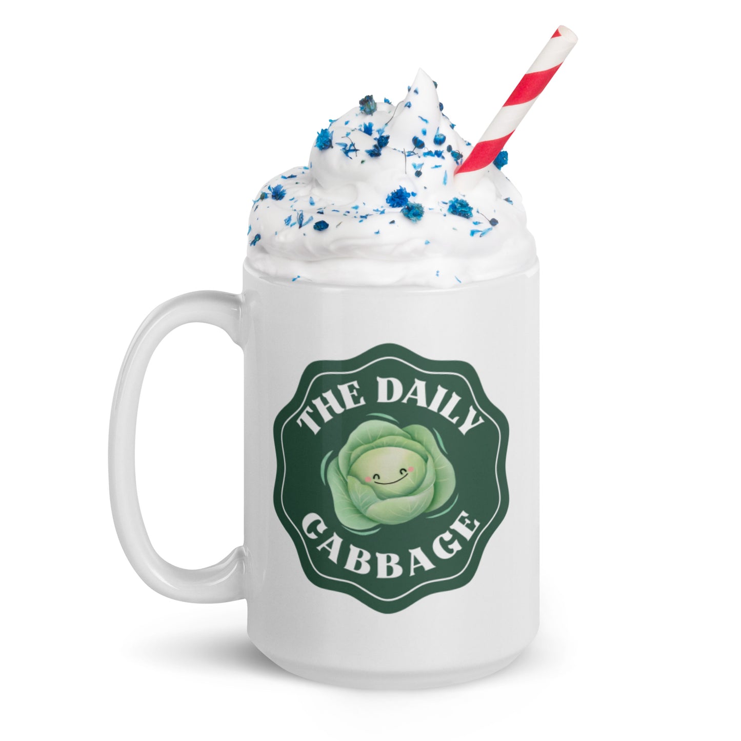 The Daily Cabbage White glossy mug